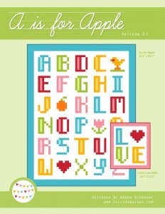A is for Apple Alphabet Quilt Pattern by ellis & higgs