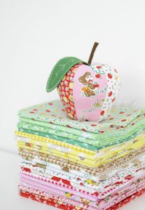 Apple Farm by Elea Lutz for Penny Rose Fabrics, Apple Pincushion Pattern by Kim Kruzich of Retro Mama
