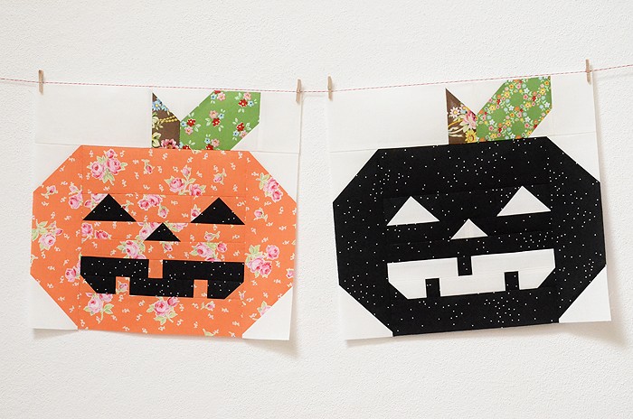  Creepy Critters Halloween Quilt - Pumpkin Quilt Block