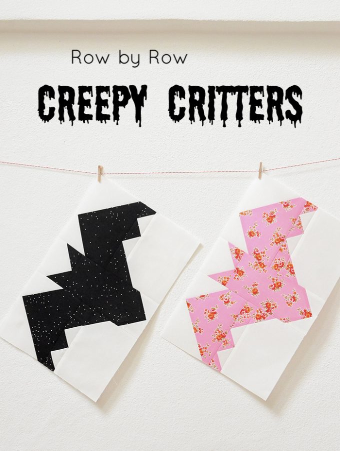 Creepy Critters Halloween Quilt - Bat Quilt Block