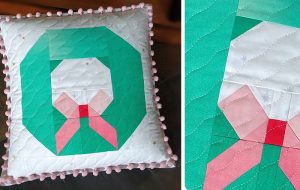 Christmas Wreath Pillow Pattern by Nadra Ridgeway of ellis & higgs