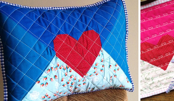 Quilted Love Letter Pillow by Nadra Ridgeway of ellis & higgs
