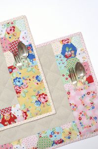 English Paper Piecing - Placemat made from Arbor Blossom by Nadra Ridgeway