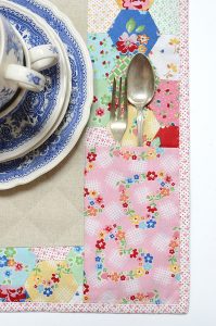 English Paper Piecing - Placemat made from Arbor Blossom by Nadra Ridgeway