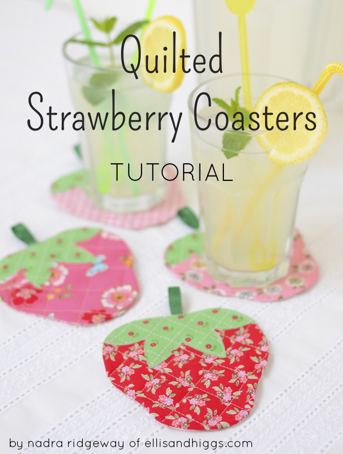 Today I'm sharing the steps of these cute quilted strawberry costers on Amy Smart's blog www.diaryofaquilter.com. Click here for more infos!
