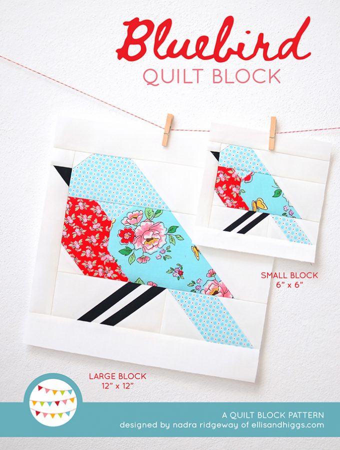 Bluebird Quilt Block Pattern by Nadra Ridgeway of ellis & higgs