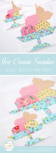 Ice Cream Sundae Quilt Block Pattern