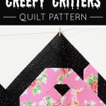 Creepy Critters Halloween Quilt Pattern Pumpkin Quilt Block