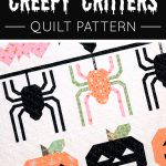 Creepy Critters Halloween Quilt Pattern Pumpkin Quilt Block