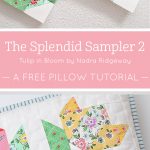 The Splendid Sampler 2 Tulip In Bloom pillow
