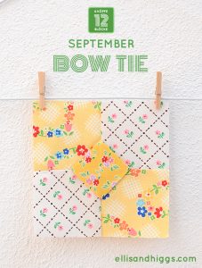 6 Koepfe 12 Bloecke September Bow Tie Quilt Block