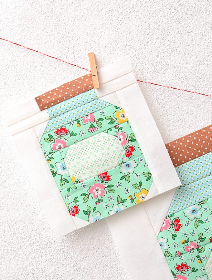 New Fall Quilt Pattern Canning Jar Quilt Block ellis & higgs