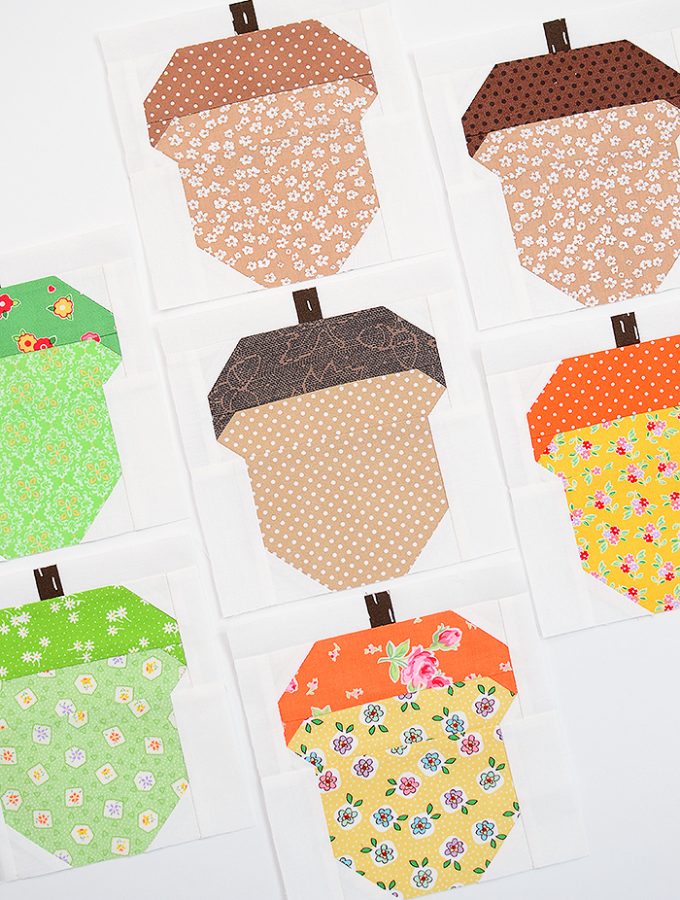 Fall Sampler Quilt Sew Along - Acorn Quilt Block