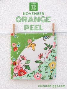 6 Koepfe 12 Bloecke November Orange Peel Quilt Block