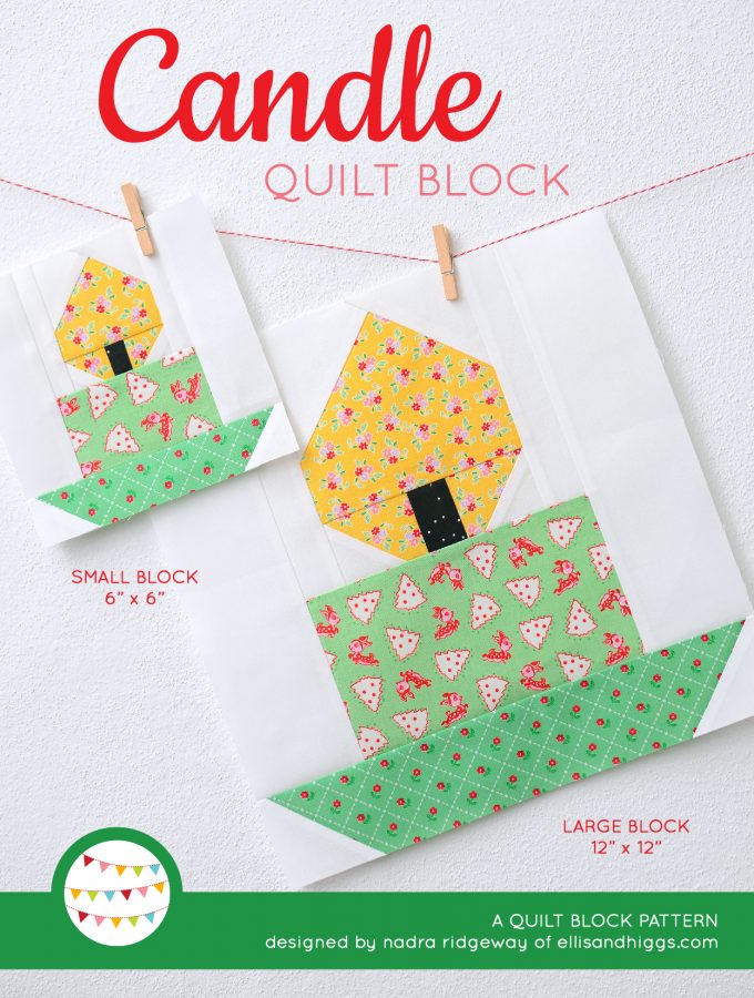 Candle Quilt Block Pattern - Christmas Quilt Pattern
