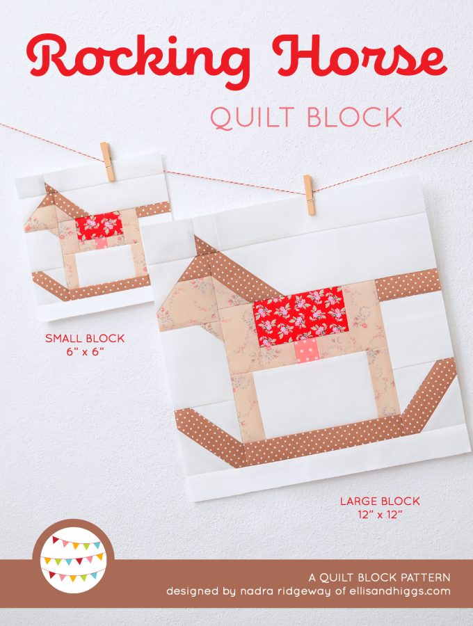Rocking Horse Quilt Block Pattern - Christmas Quilt Pattern