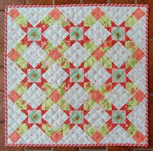 Winter Stars Pillow Mini Quilt Pattern - Christmas Quilt Pattern