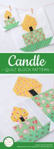 Candle Quilt Block Pattern - Christmas Quilt Pattern