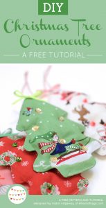 Free DIY Christmas Tutorials - Christmas Tree Fabric Ornaments