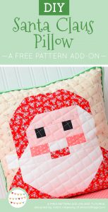 Free DIY Christmas Tutorials - Santa Claus Pillow Pattern add-on