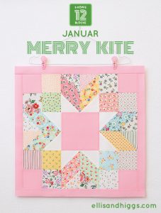 6 Köpfe 12 Blöcke 2019 - Merry Kite Quilt Block
