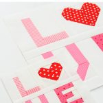 Valentines Day Quilt Block Pattern LOVE
