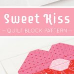Valentines Day Quilt Block Pattern Sweet Kiss