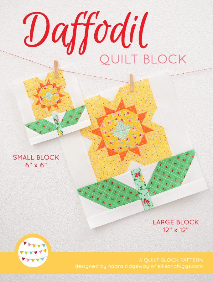Daffodil Quilt Block - Easter Quilt Pattern