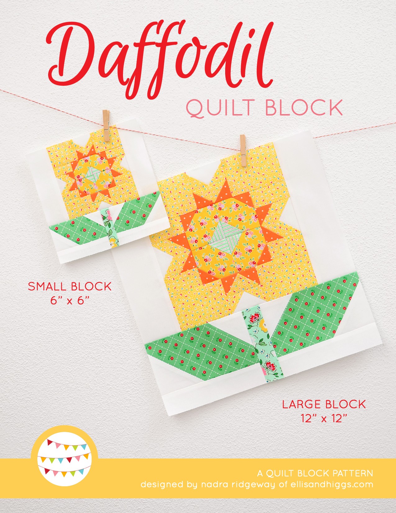 Daffodil Quilt Block - Easter Quilt Pattern
