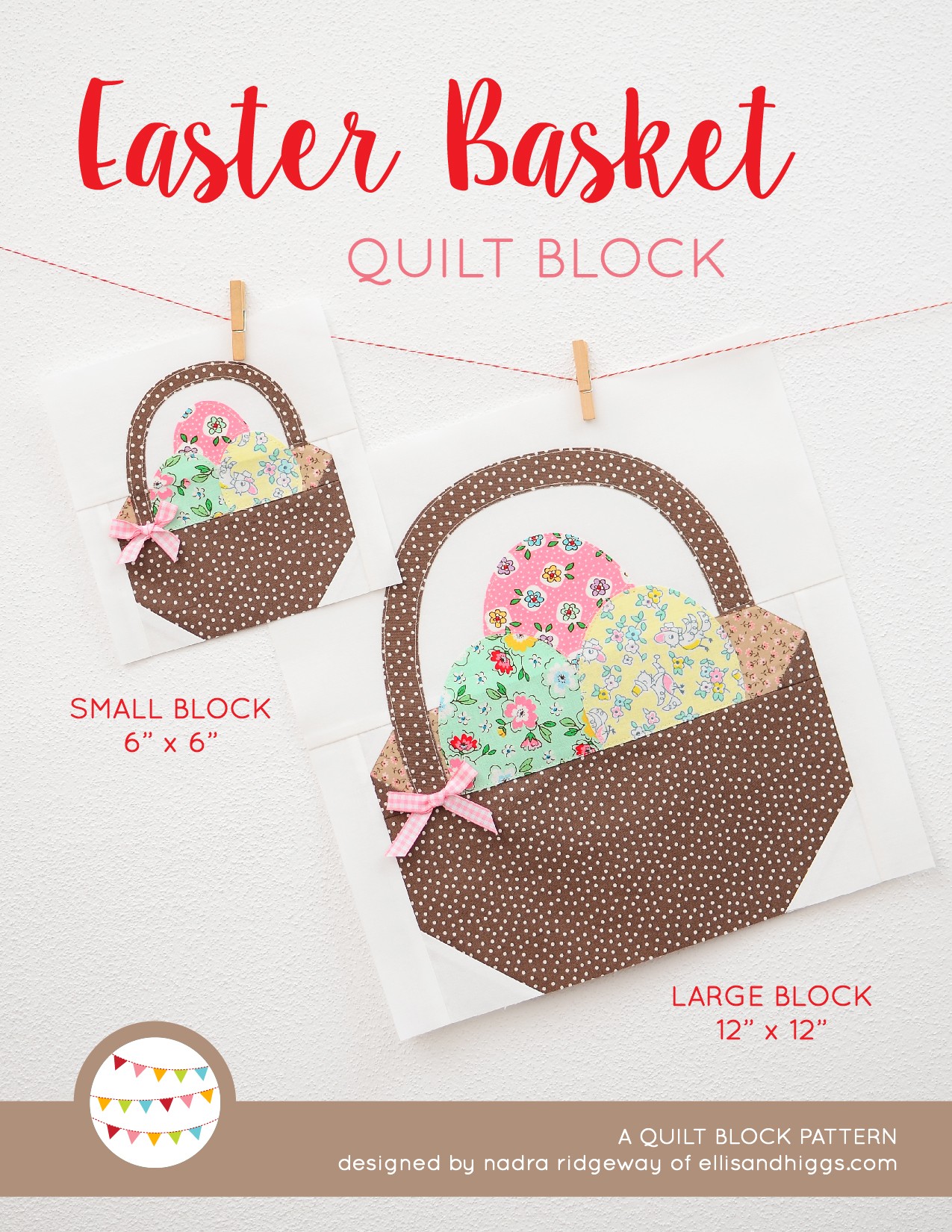 Easter Basket Quilt Block - Easter Quilt Pattern