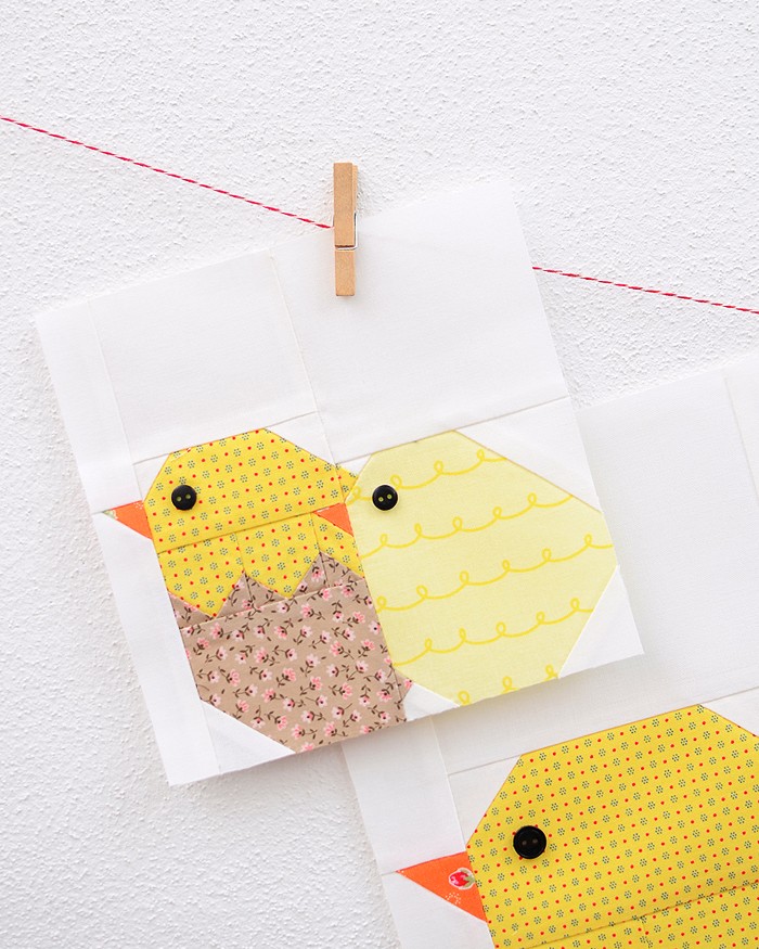 Little Chickens Quilt Block - Easter Quilt Pattern