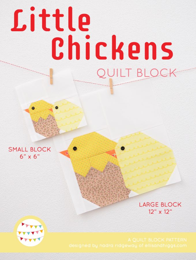 Little Chickens Quilt Block - Easter Quilt Pattern