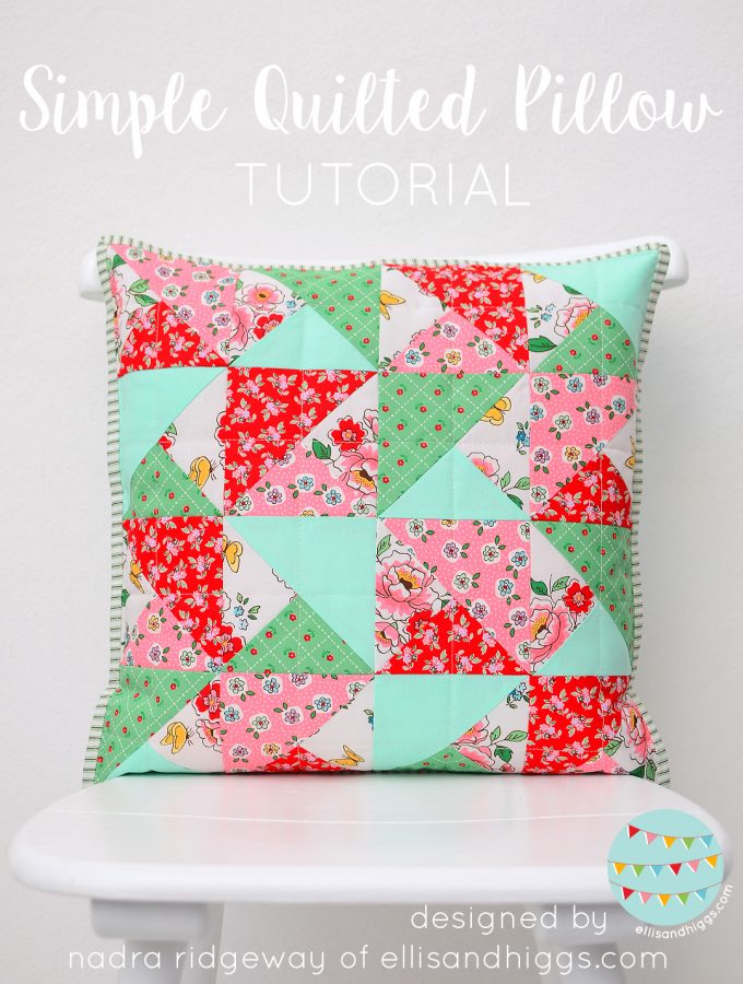 How to make a simple quilted pillow - a free quilt pattern and tutorial