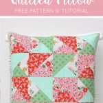 How to make a simple quilted pillow - a free quilt pattern and tutorial