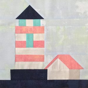 Lighthouse quilt block pattern