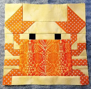 Crab quilt block pattern