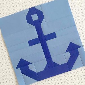 Anchor quilt block pattern