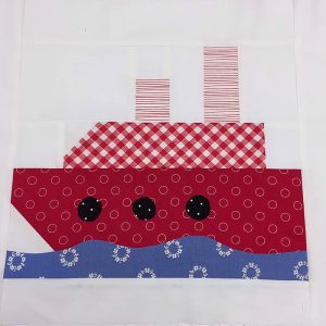Steamship quilt block pattern