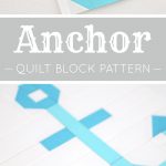 Anchor quilt block in two sizes
