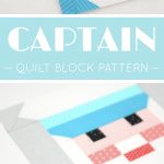 Captain quilt block in two sizes