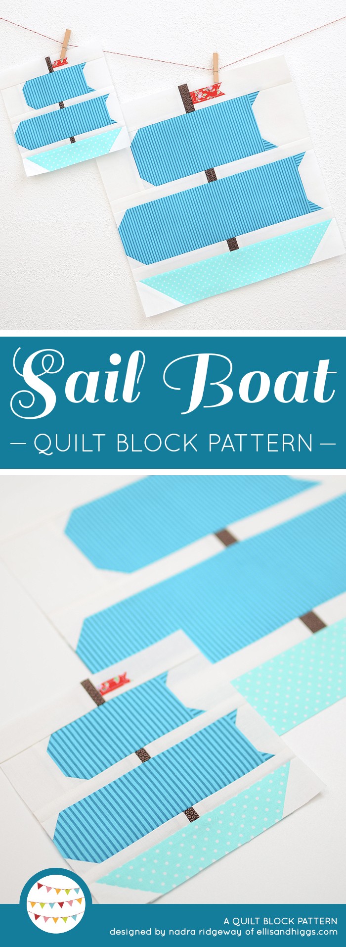 New Nautical Quilt Patterns: Sail Boat Quilt Block Pattern - ellis &amp; higgs