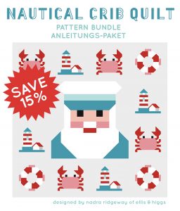 Nautical crib quilt pattern - free tutorial