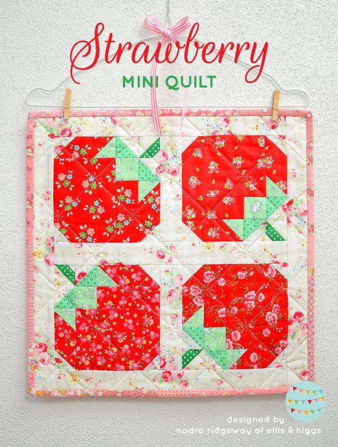 Strawberry quilt pattern - mini quilt