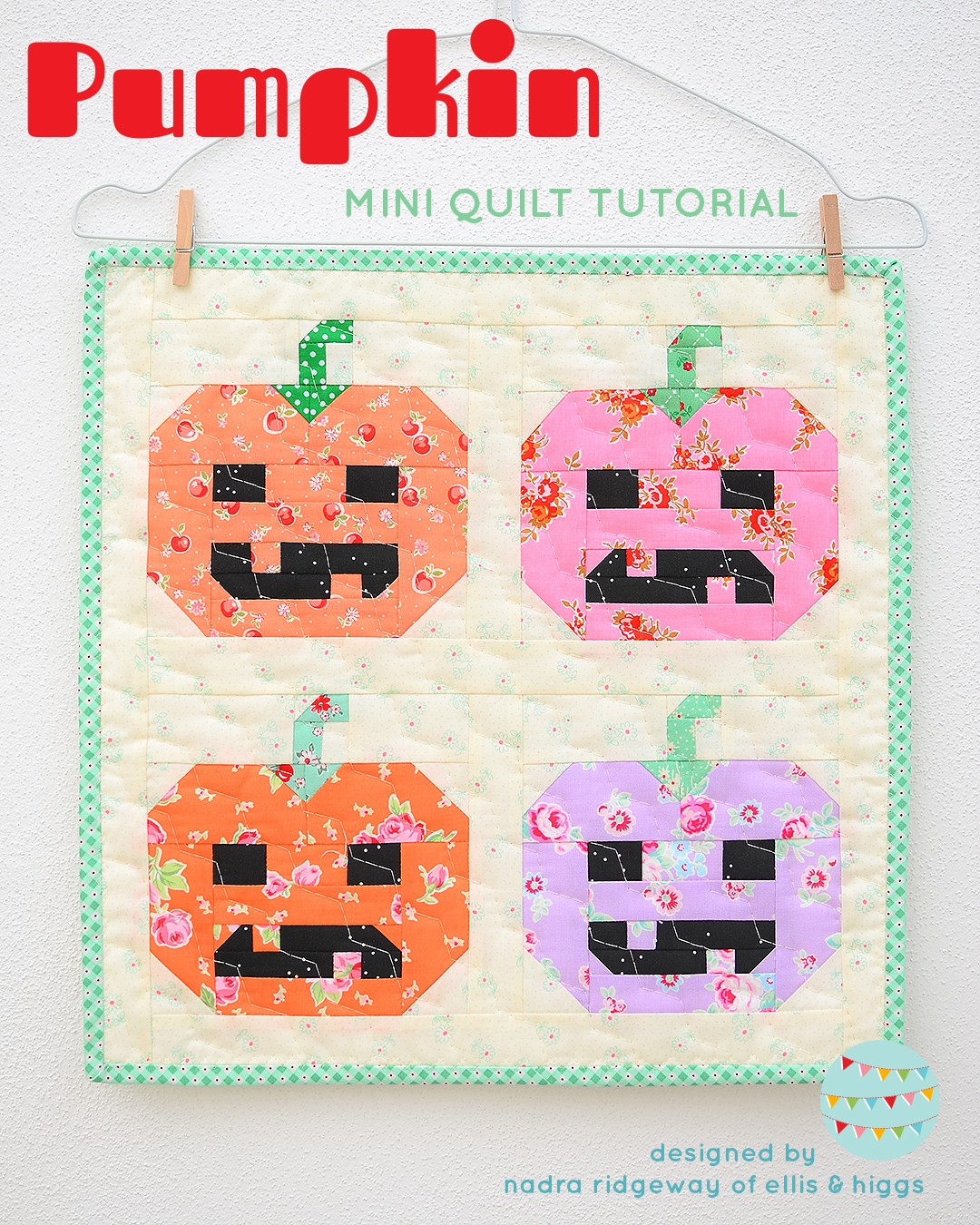 Pumpkin mini quilt