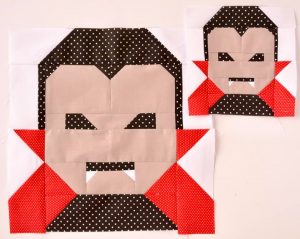 Dracula quilt blocks