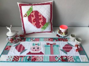 Christmas Candy quilted pillow