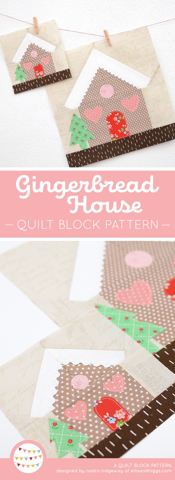 New Christmas Quilt Patterns Gingerbread House Quilt Pattern {+ free