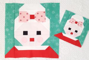 Mrs. Santa Claus quilt blocks