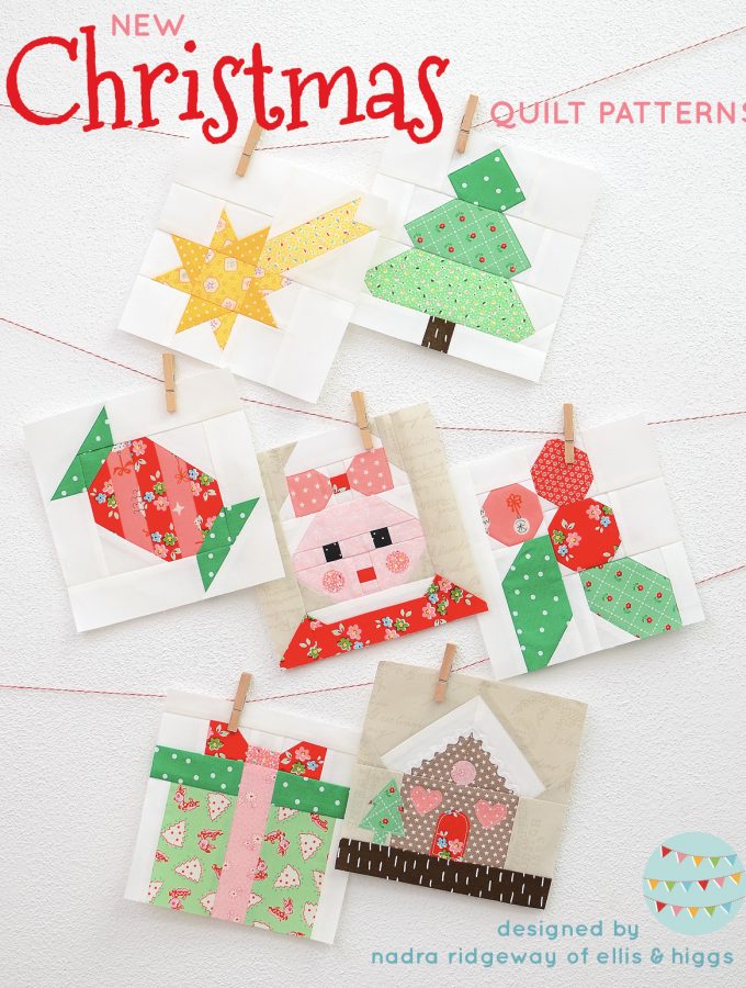 Christmas quilt patterns - Christmas quilt blocks hanging on the wall