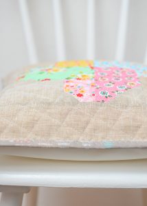 Quilted throw pillow